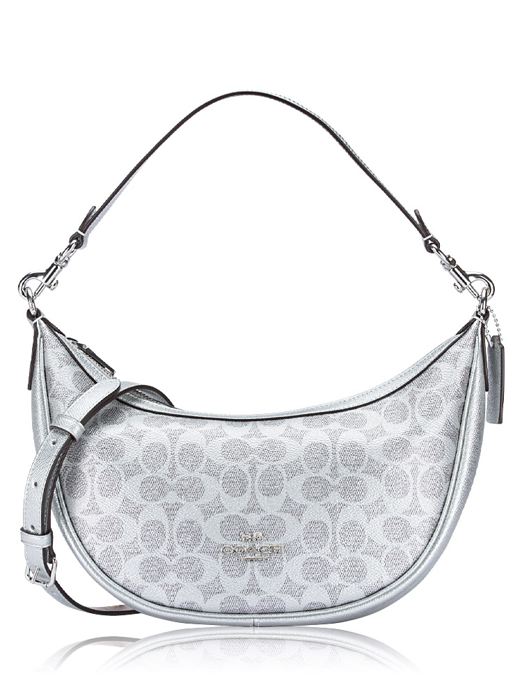 CCL27 Signature Aria Metallic Shoulder Bag Gray