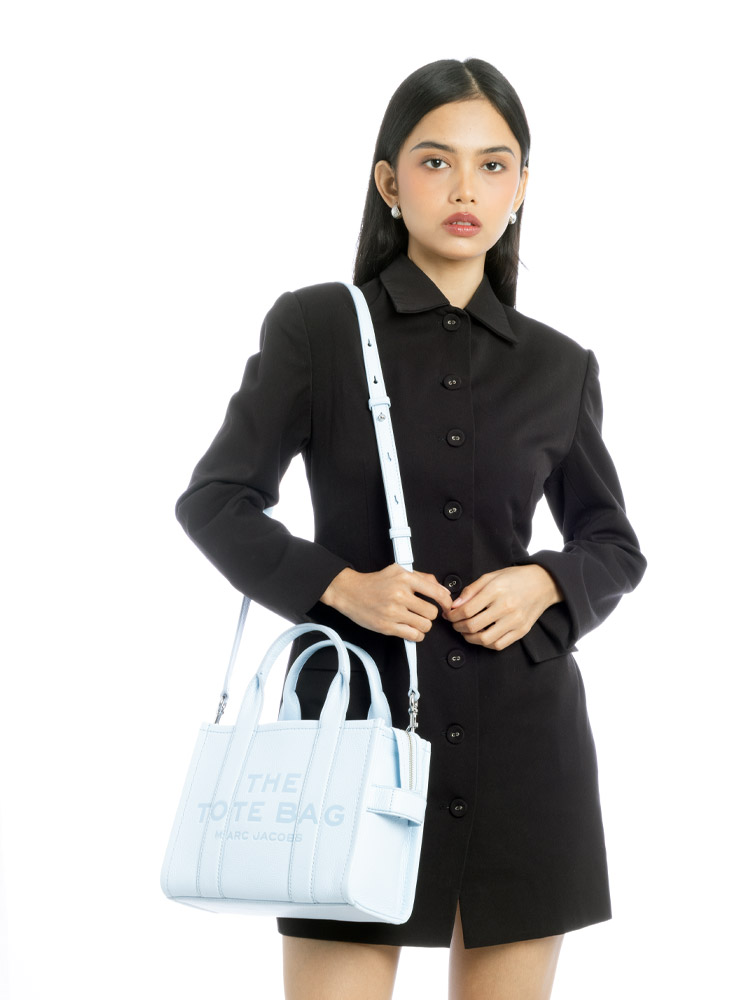 Leather The Tote Small Cloud Blue