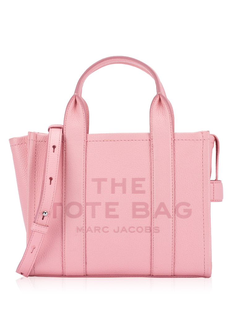 Leather The Tote Small Ribbon Pink