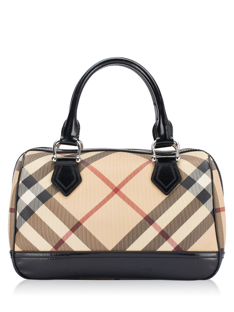 Nova Check Boston Bag Beige Black