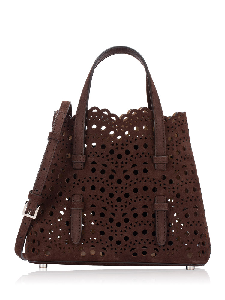 Nubuck Vienne Wave Mina 20 Bag Brun Fonce