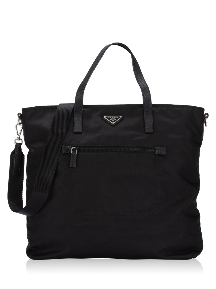 B2530T Tessuto Saffiano Tote Nero