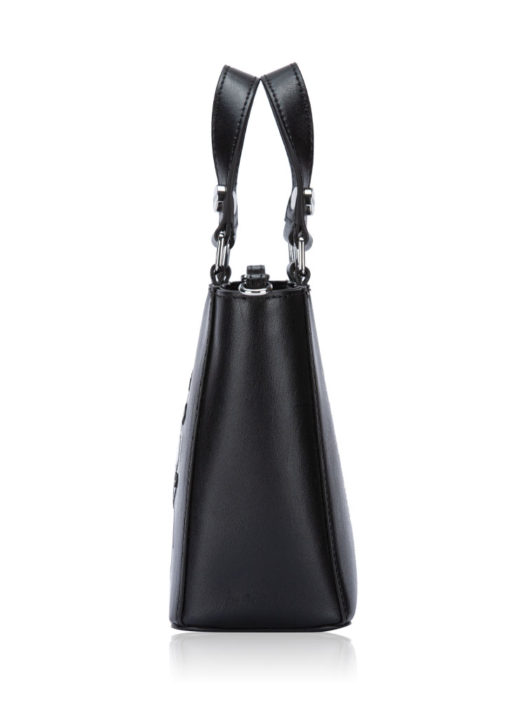 Eye Leather Small Tote Black