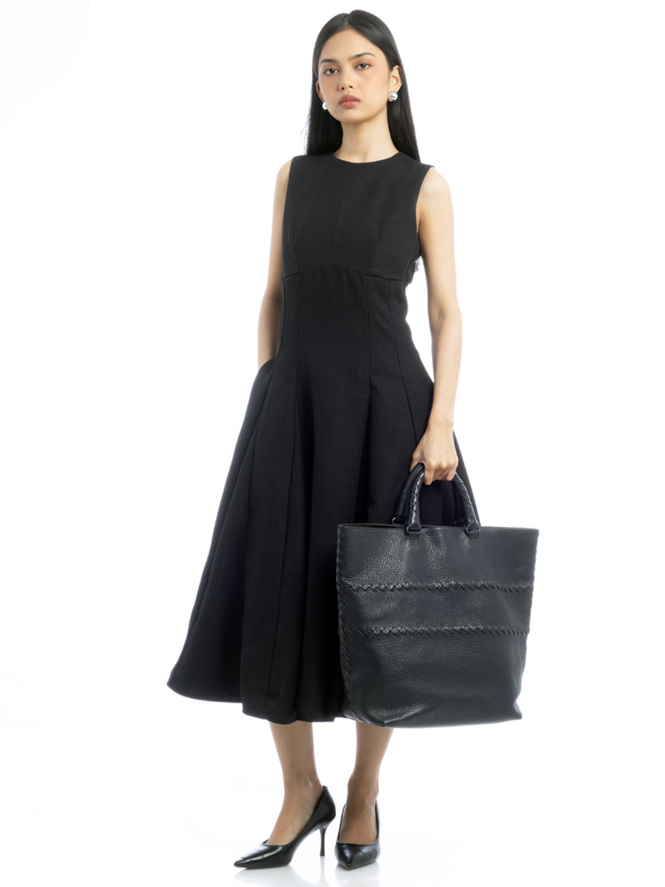Cervo Deerskin Large Tote Black