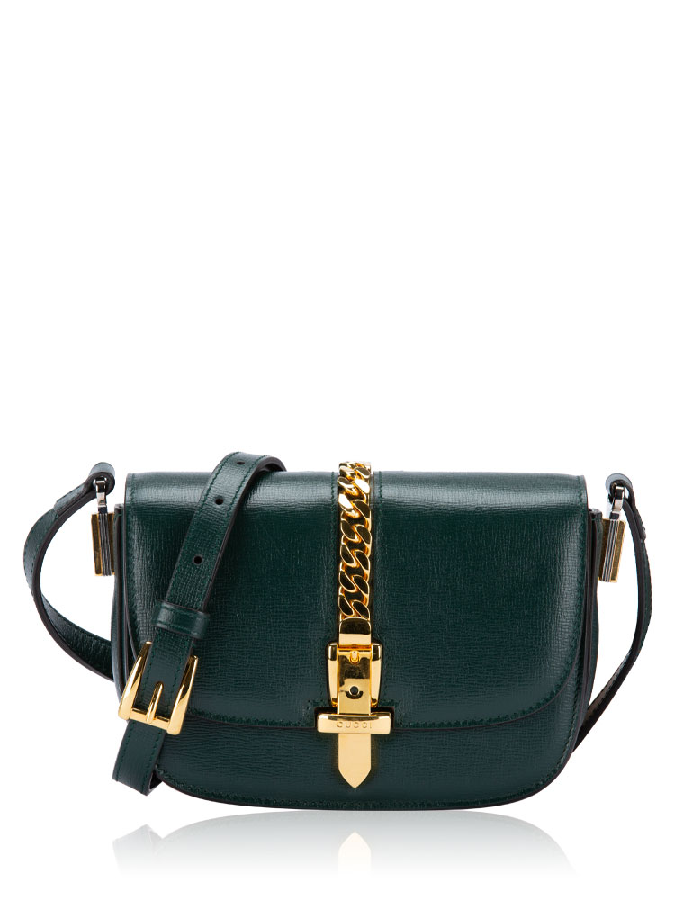 Calfskin Sylvie 1969 Mini Messenger Green