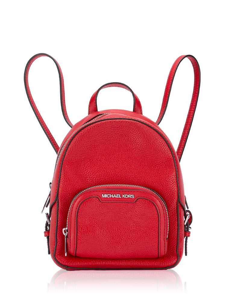 Jaycee Leather XS Convertible Backpack Bright Red