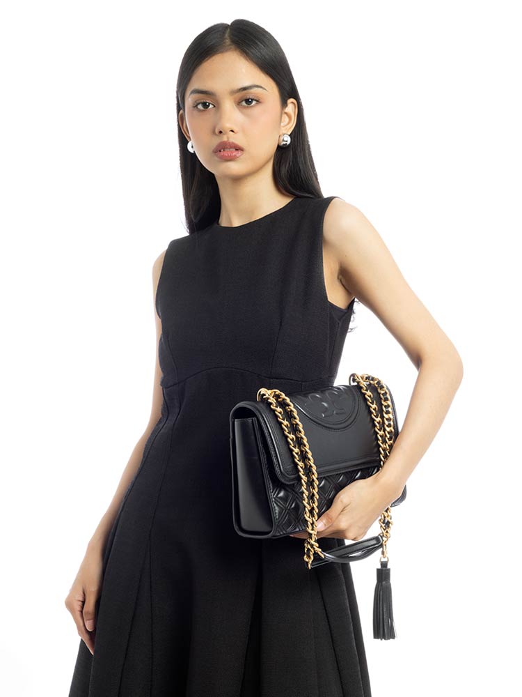 New Fleming Convertible Shoulder Bag Black