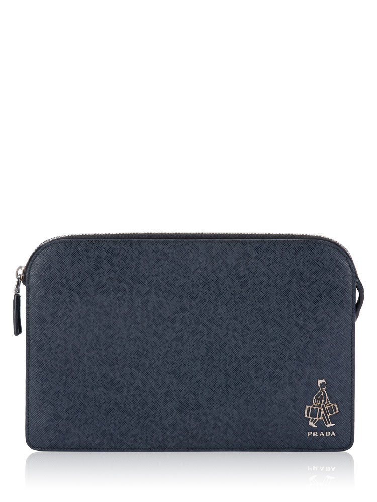 X Porter Saffiano Travel Pochette Bluette 