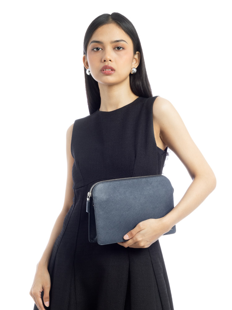 X Porter Saffiano Travel Pochette Bluette 